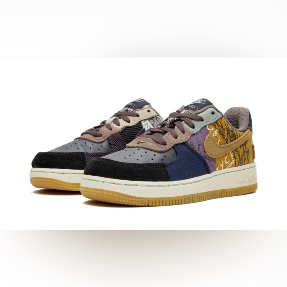 Kids Travis Scott x Nike Air Force 1 Low Cactus Jack Sneakers